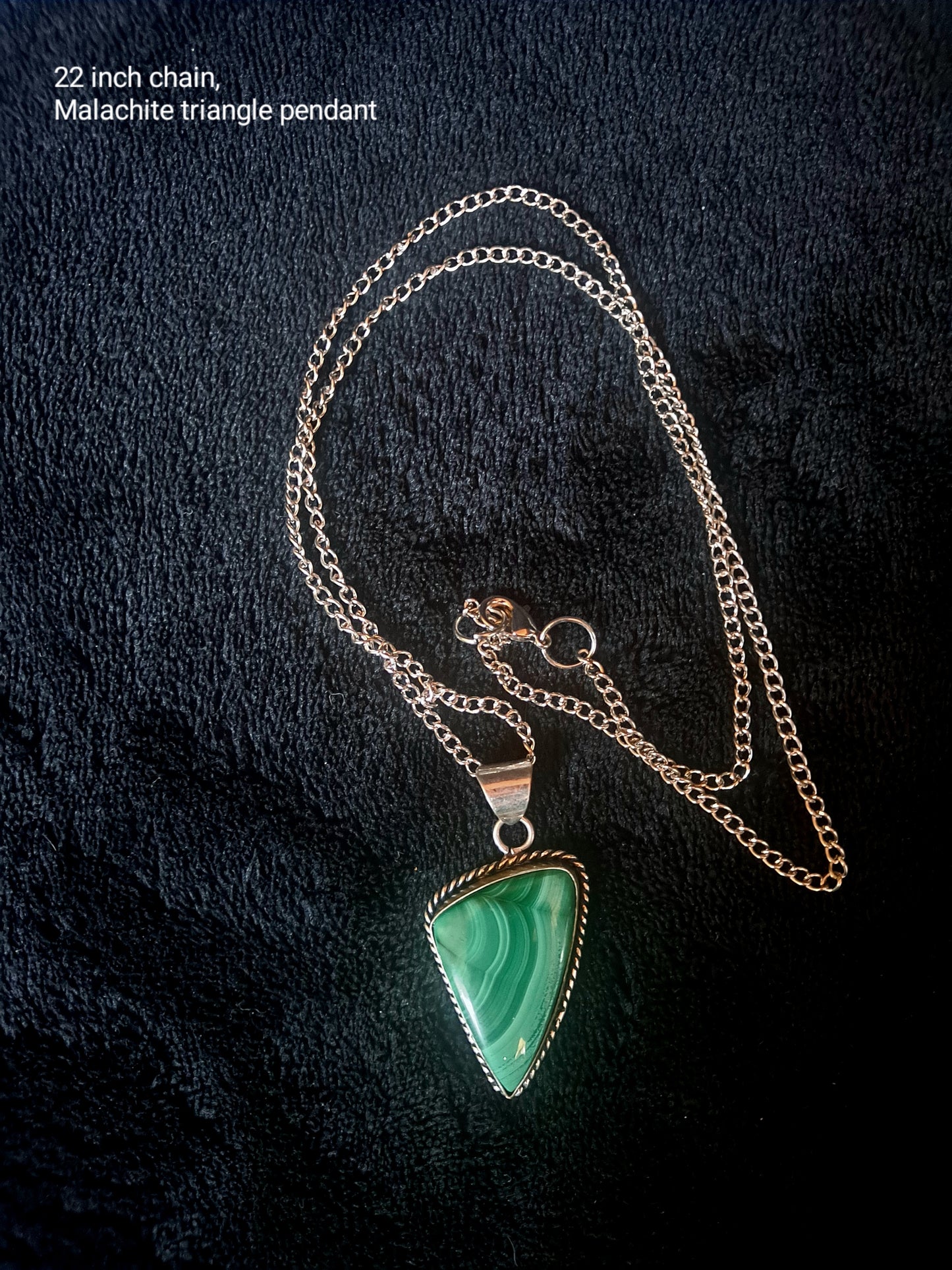 Malachite Triangle Pendant