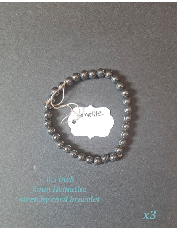 Hematite Stretchy Cord Bracelet