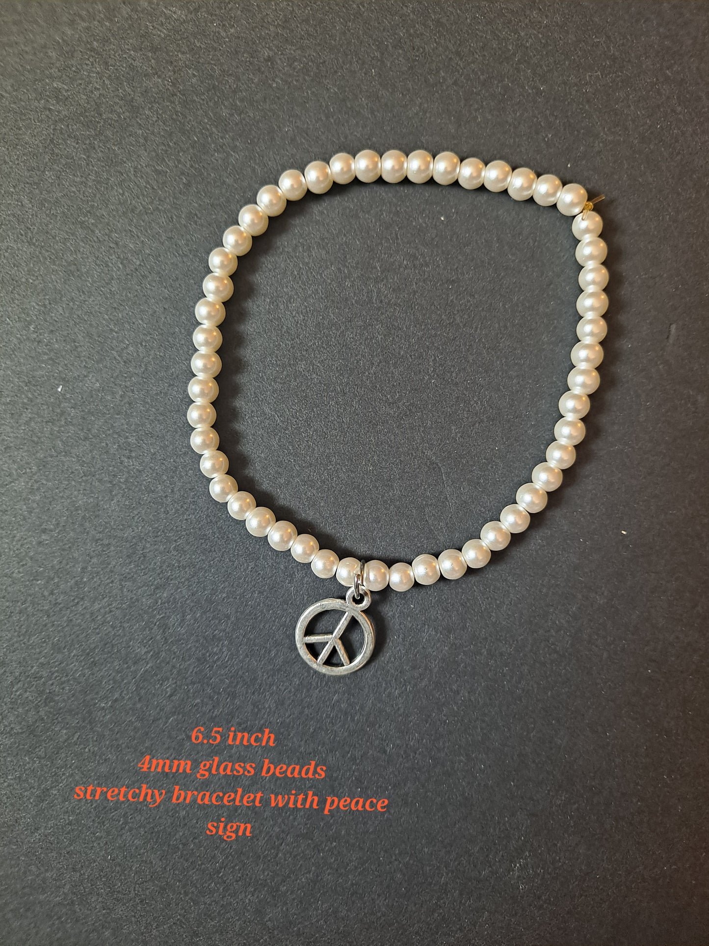 Peace Sign Charm Bracelet