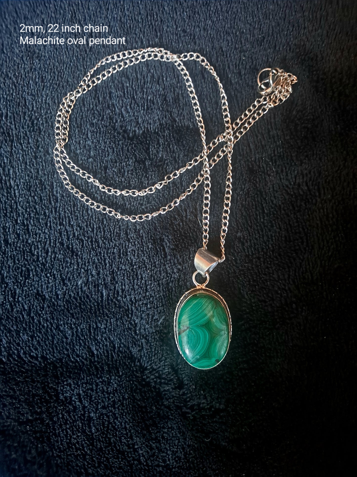 Malachite Oval Pendant