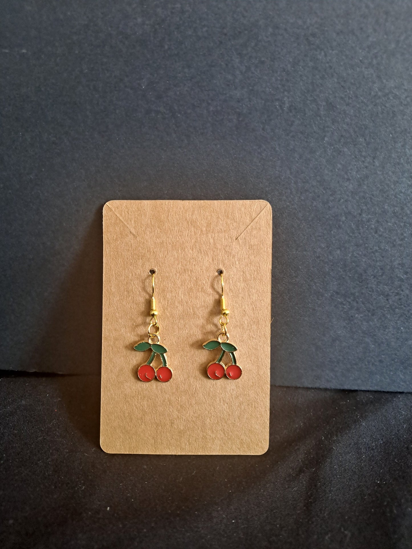 Gold Plated Cherry Earrings