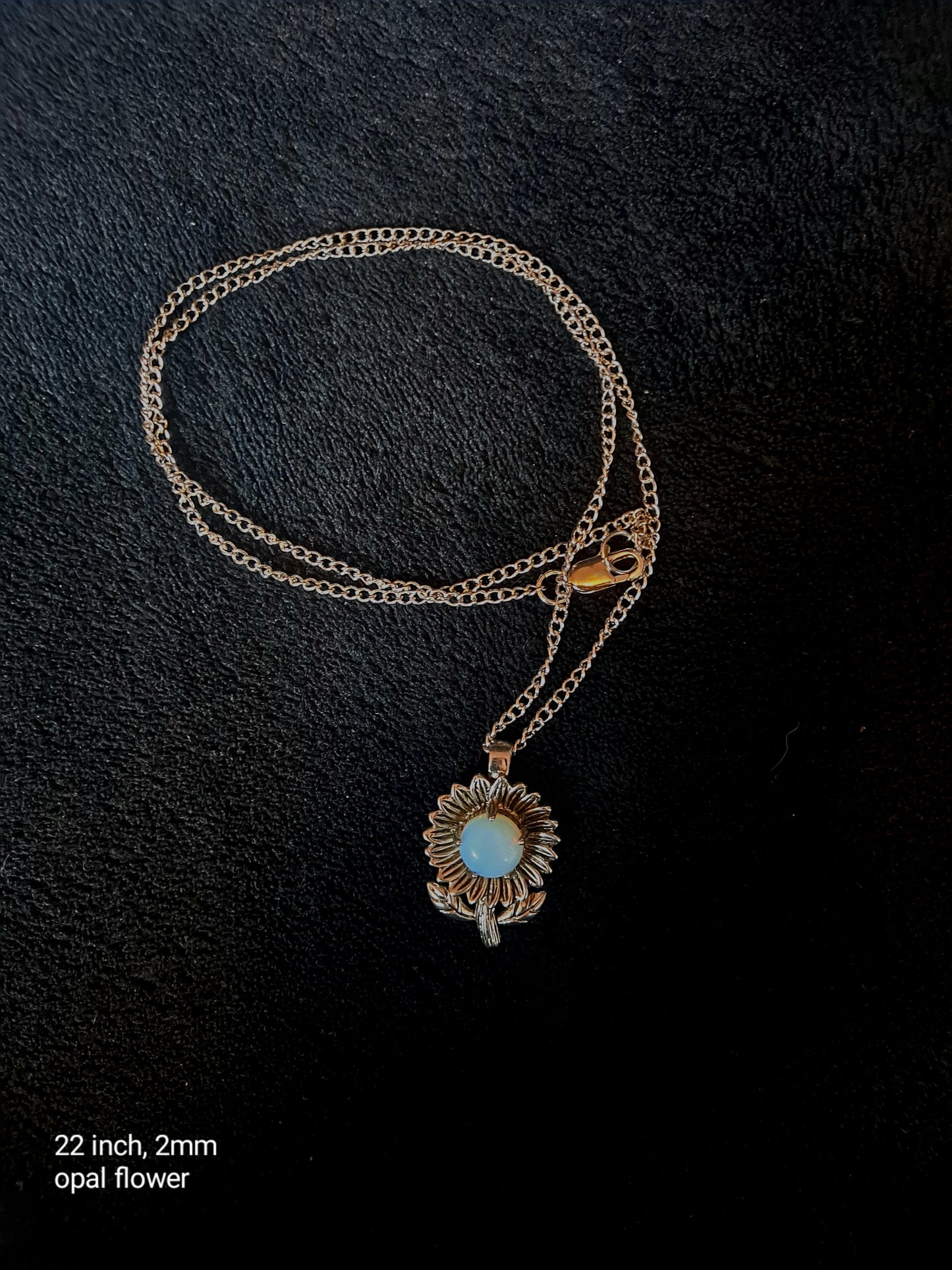 Opal Flower Necklace