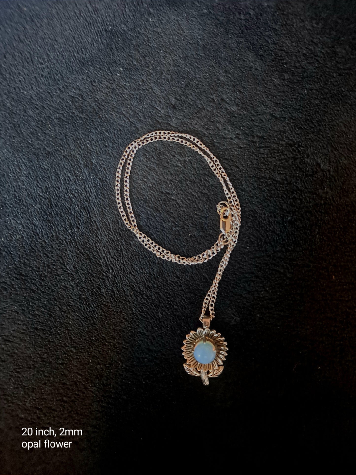 Opal Flower Necklace